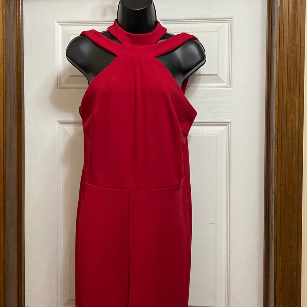 Bebe red jumpsuit